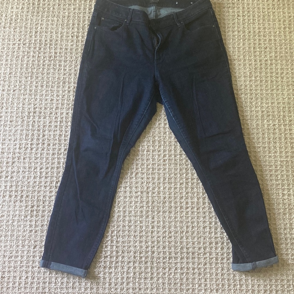 Ann Taylor dark wash skinny jeans